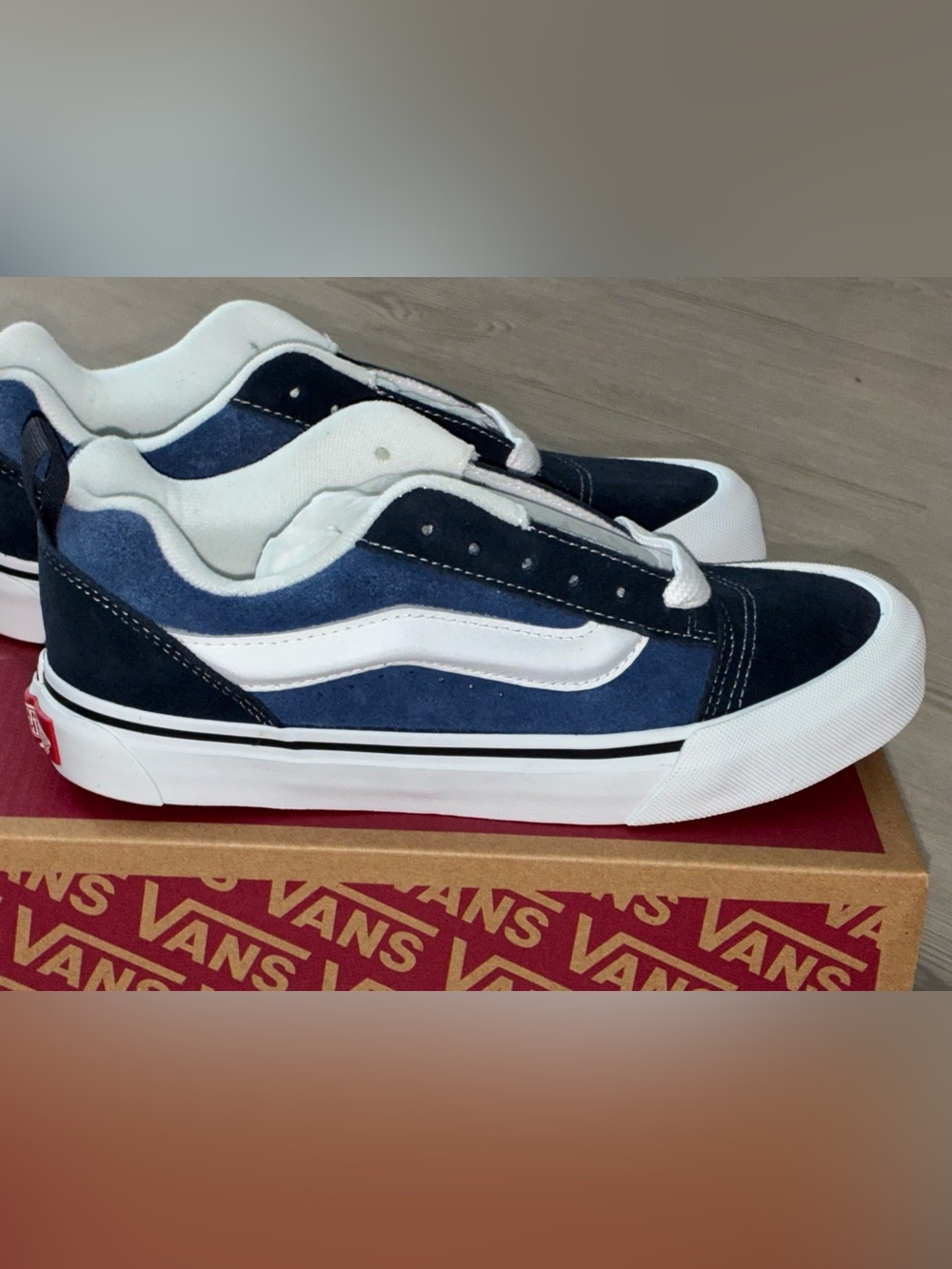 Vans Kids Navy and White Old Skool Sneakers